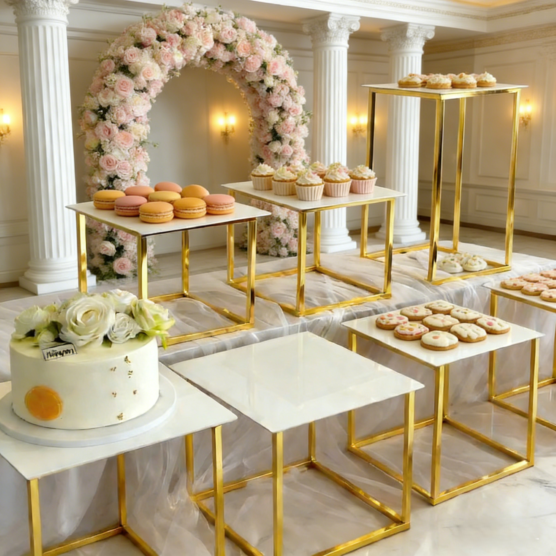 12-20 PCS Luxury Gold Frame Wh - Display Risers Set recensie en prijs