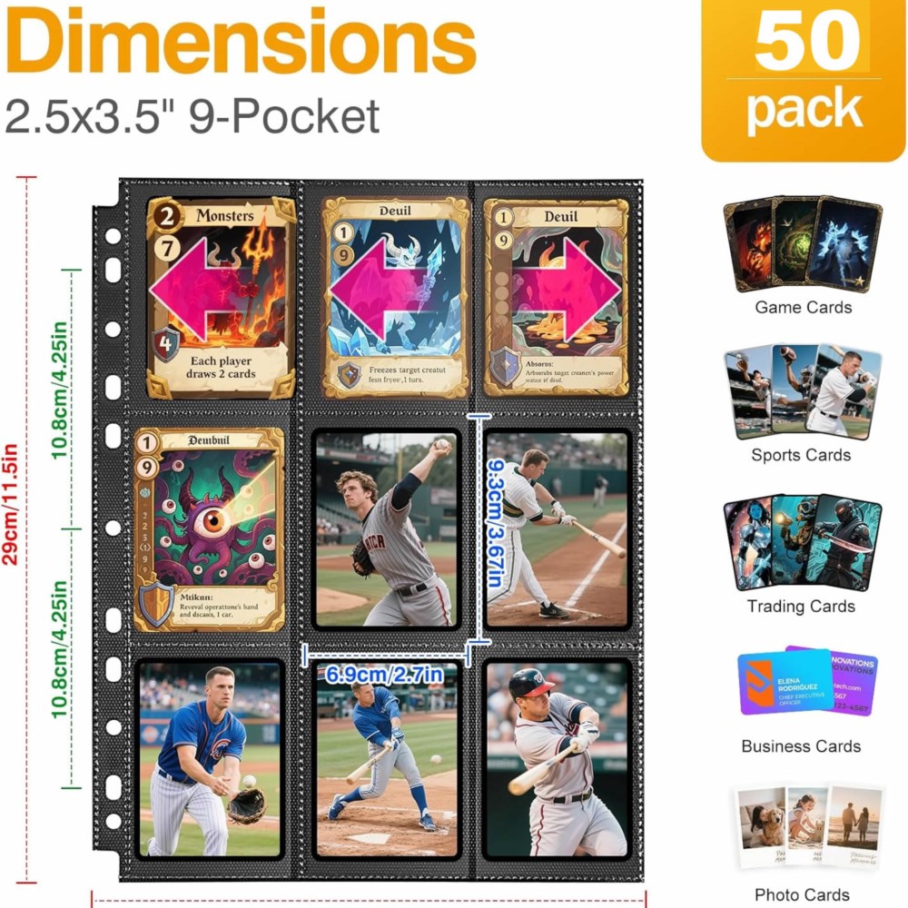 50Pack 900 Pockets Trading Car - Trading Card Binder recensie en prijs