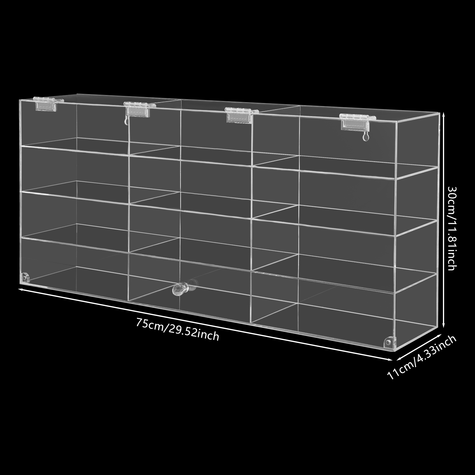 4 Tiers Wall Mounted Toy Displ - Display Case Acrylic recensie en prijs