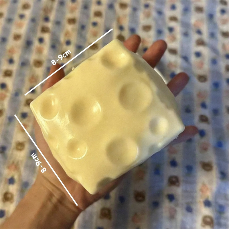 ◑Jumbo Cheese Cube Stress Ball - Fidget Cube Original recensie en prijs