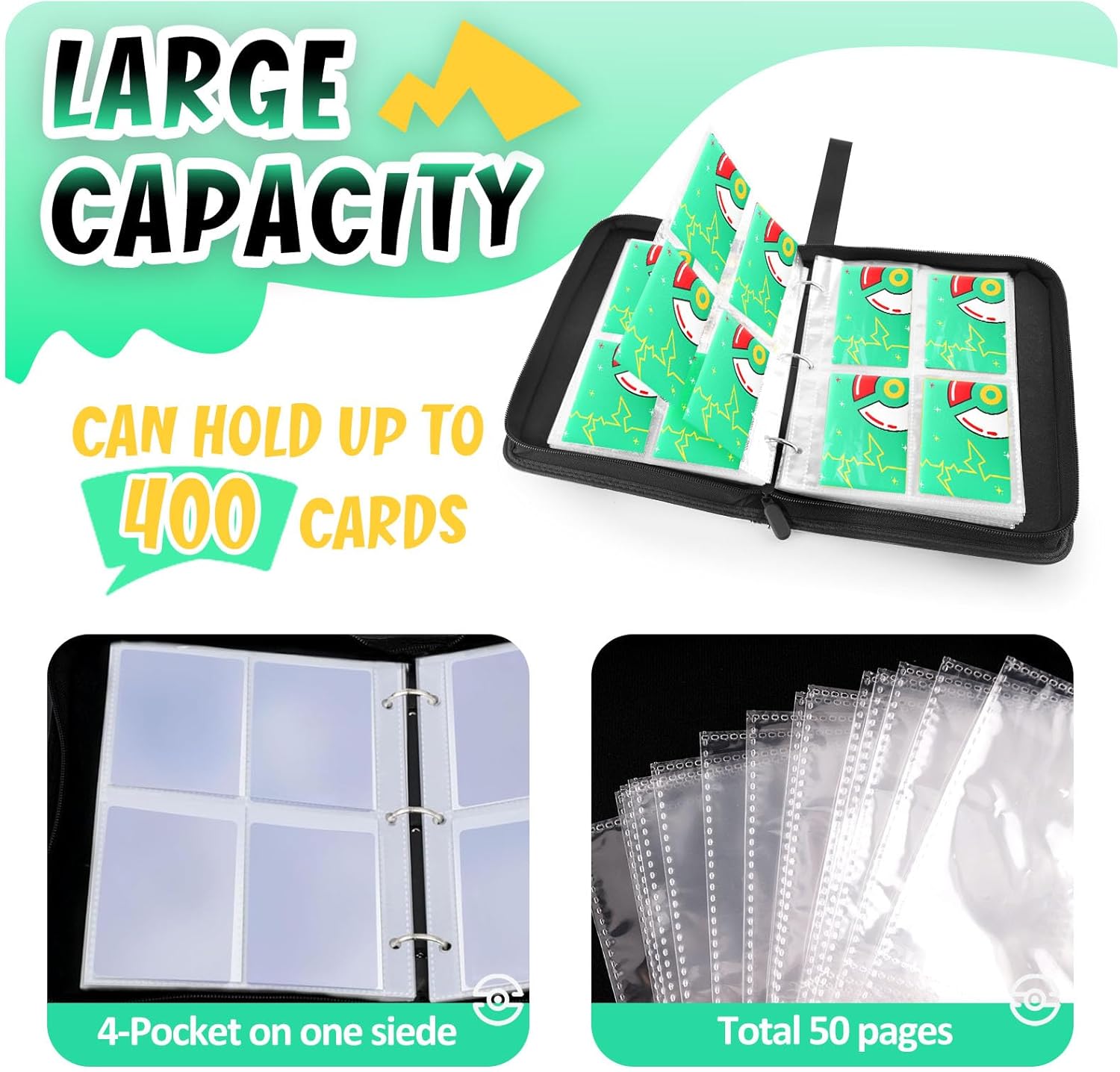400 Pockets Card Binder with 5 - Trading Card Binder recensie en prijs